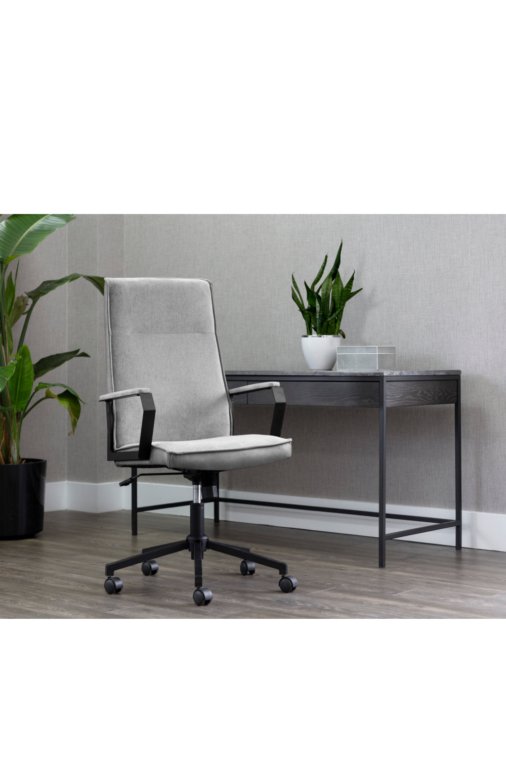 Modern European furniture - Gray High-Back Office Chair - www.oroa.com