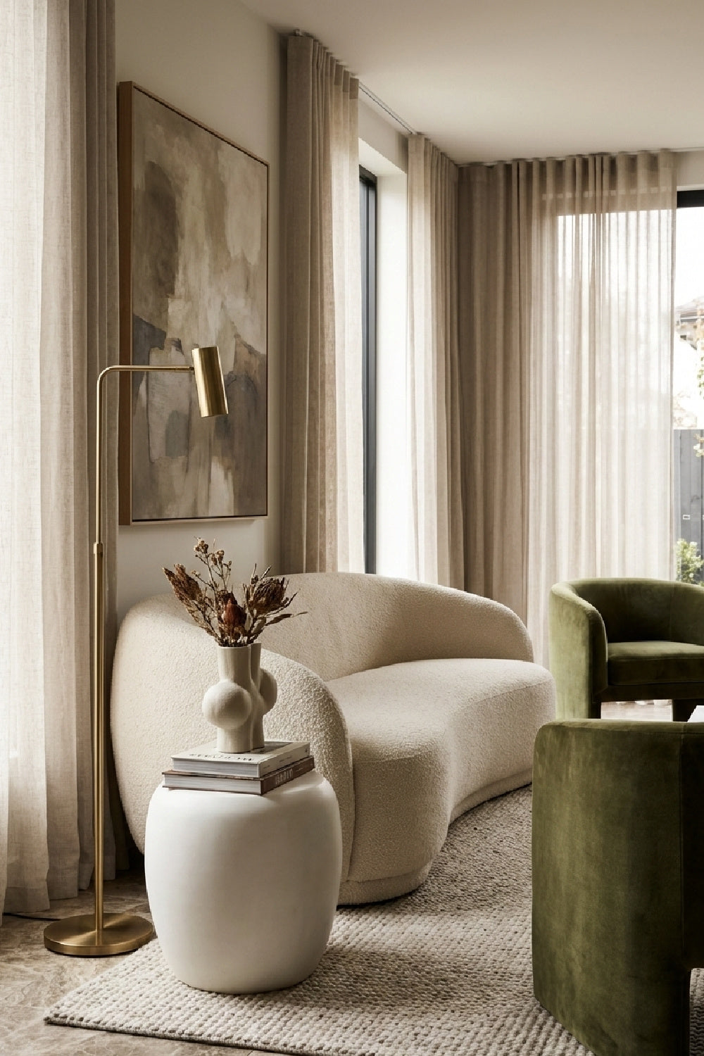 Modern European furniture - White Concrete Indoor/Outdoor End Table - www.oroa.com | Oroa.com