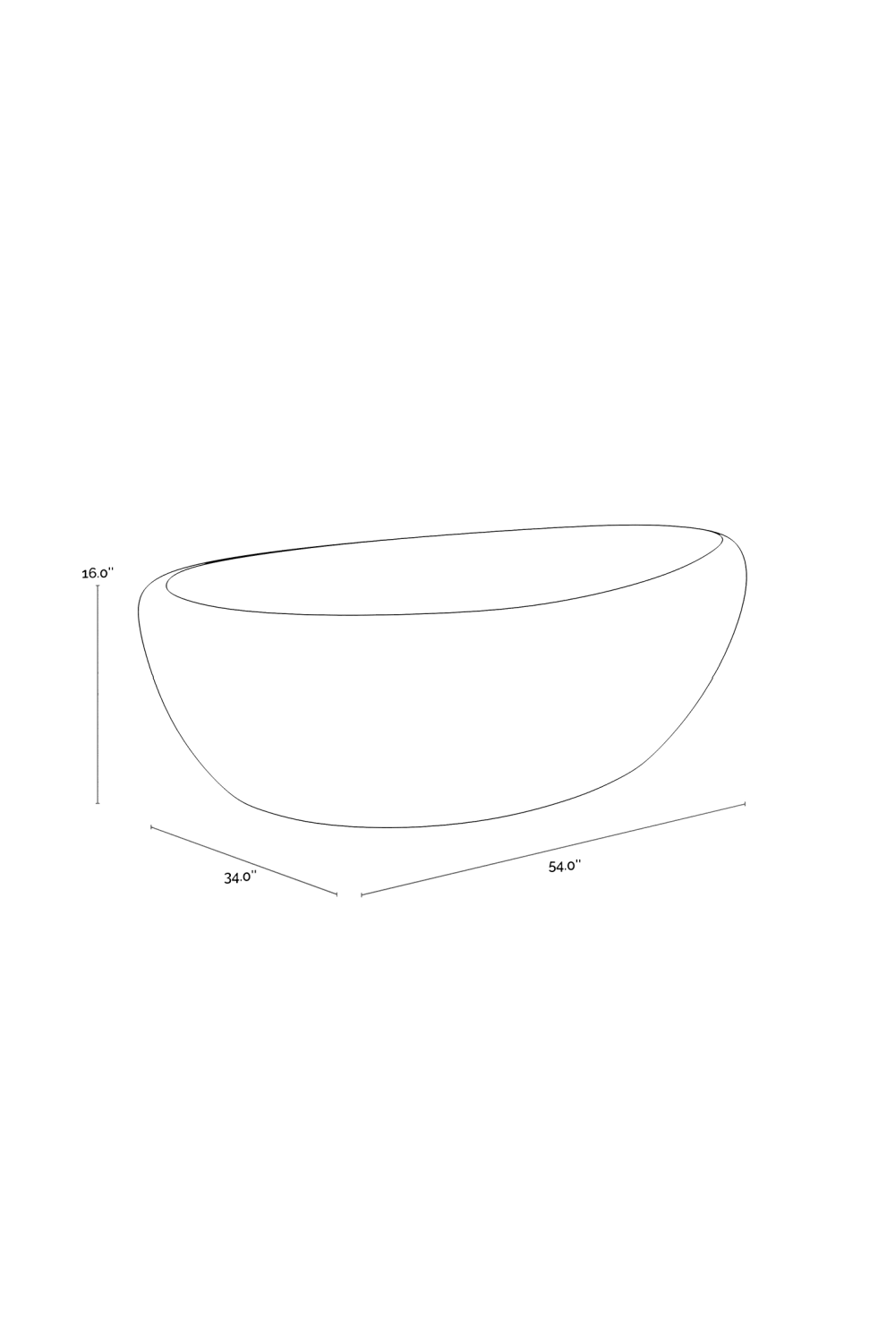 Modern European furniture - White Organic-Shaped Indoor/Outdoor Coffee Table L - www.oroa.com | Oroa.com