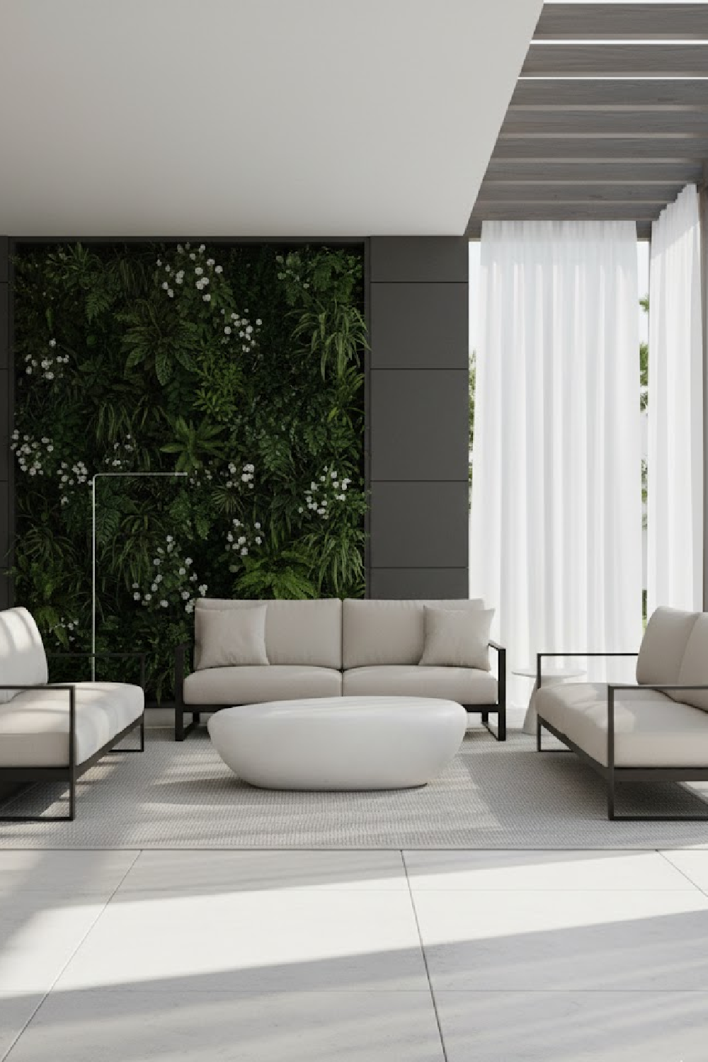 Modern European furniture - White Organic-Shaped Indoor/Outdoor Coffee Table L - www.oroa.com | Oroa.com