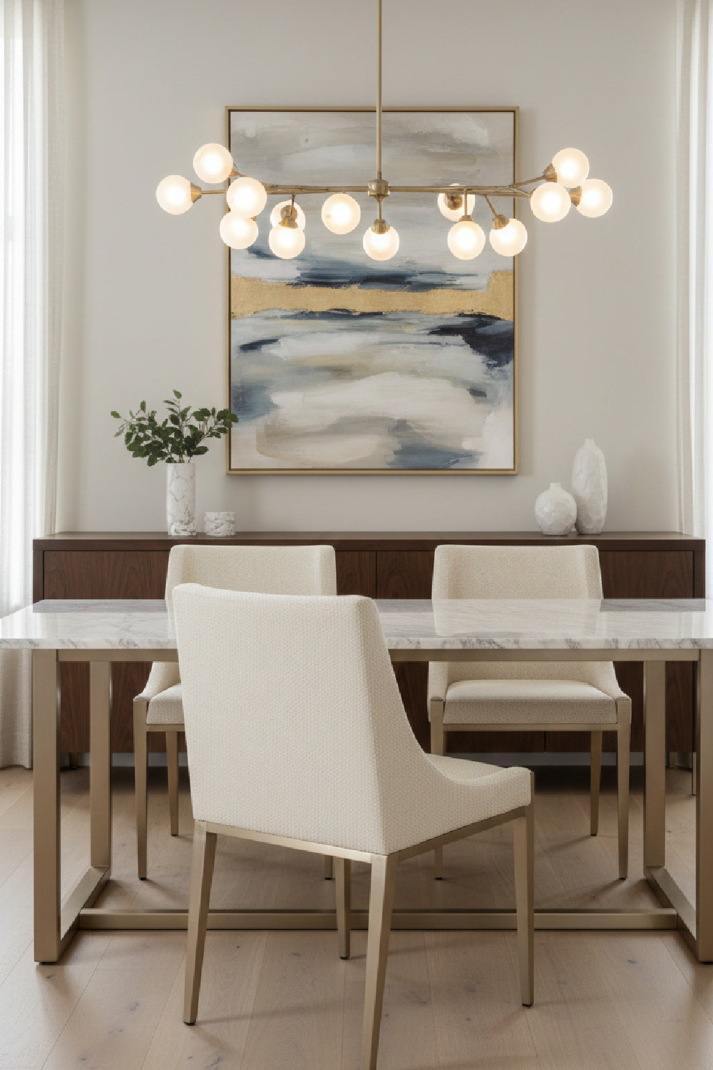 Modern European furniture - Fabric Upholstered Dining Chair - www.oroa.com | Oroa.com