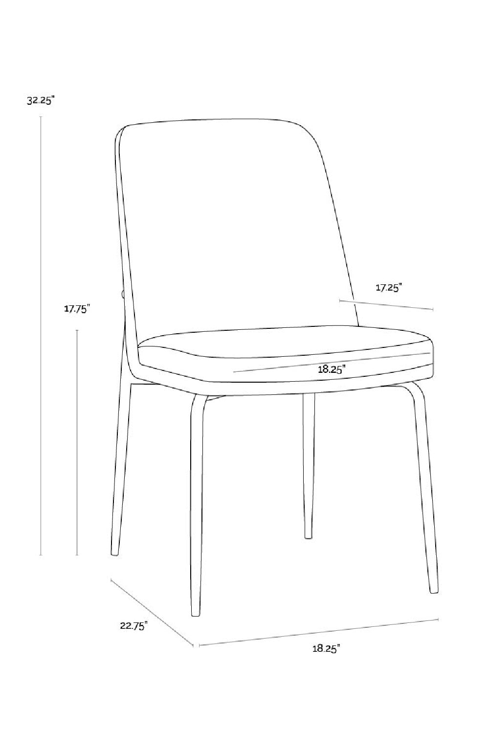 Modern European furniture - Brown Fabric Dining Chairs (2) - www.oroa.com | Oroa.com