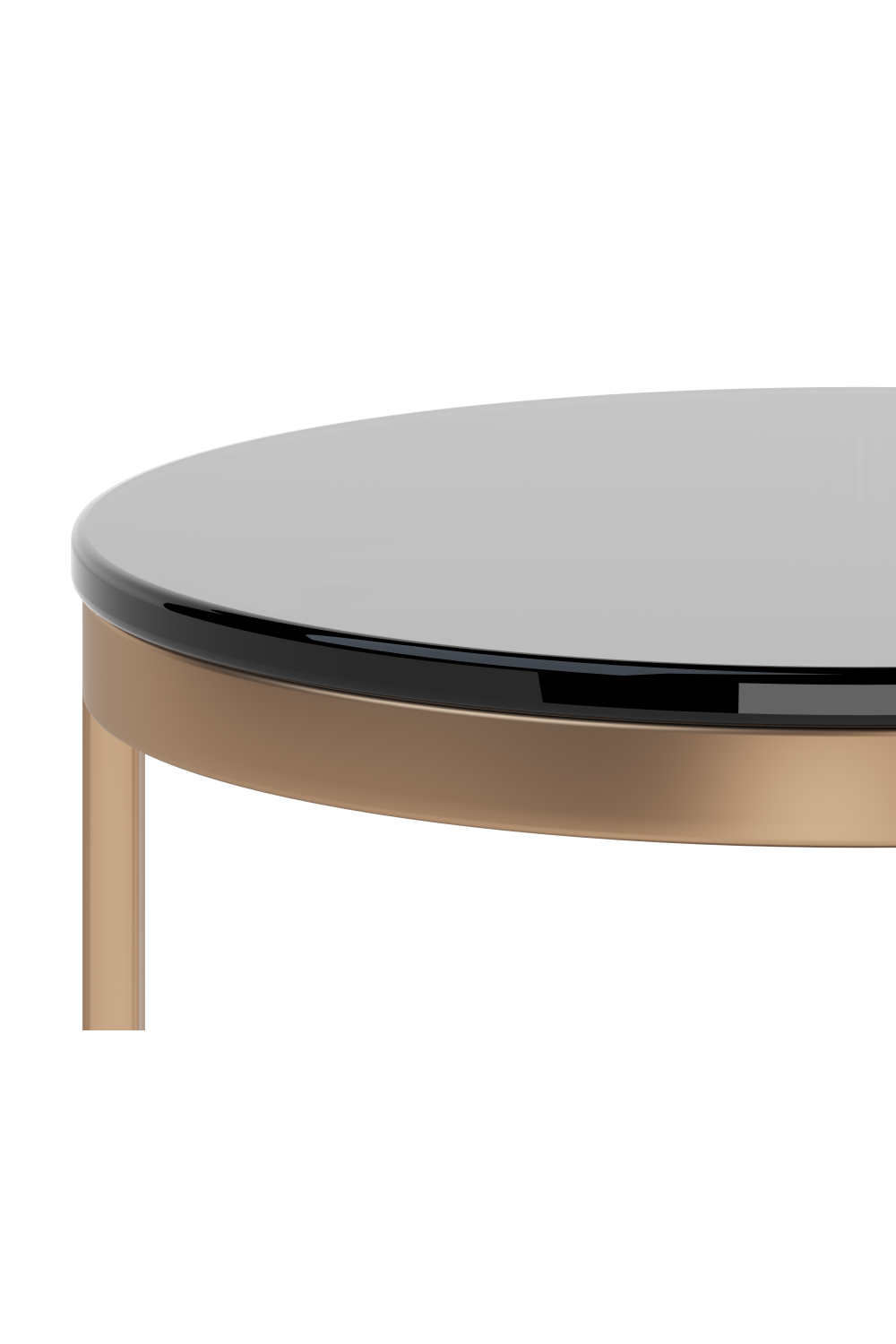 Modern European furniture Round Black Glass End Table - www.oroa.com | Oroa.com