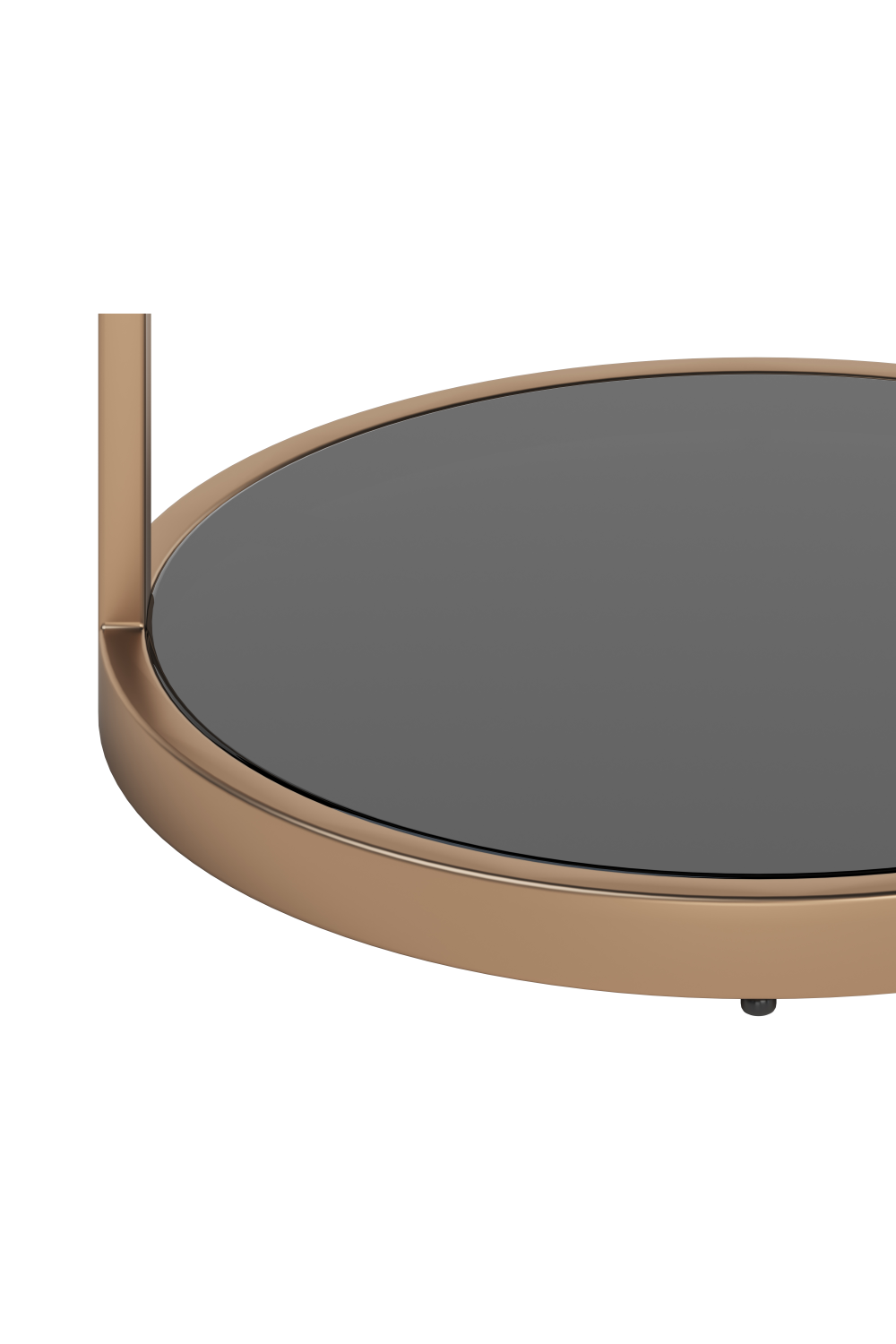 Modern European furniture Round Black Glass End Table - www.oroa.com | Oroa.com