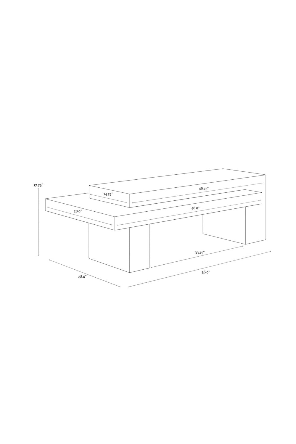 Modern European furniture - Rectangular Timber-Effect Indoor/Outdoor Coffee Table - www.oroa.com | Oroa.com