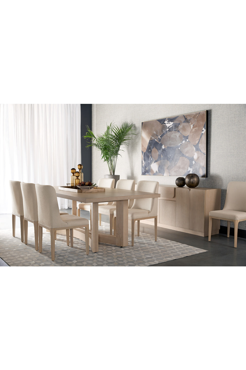 Modern European furniture - Light Washed Oak Dining Table - www.oroa.com | Oroa.com