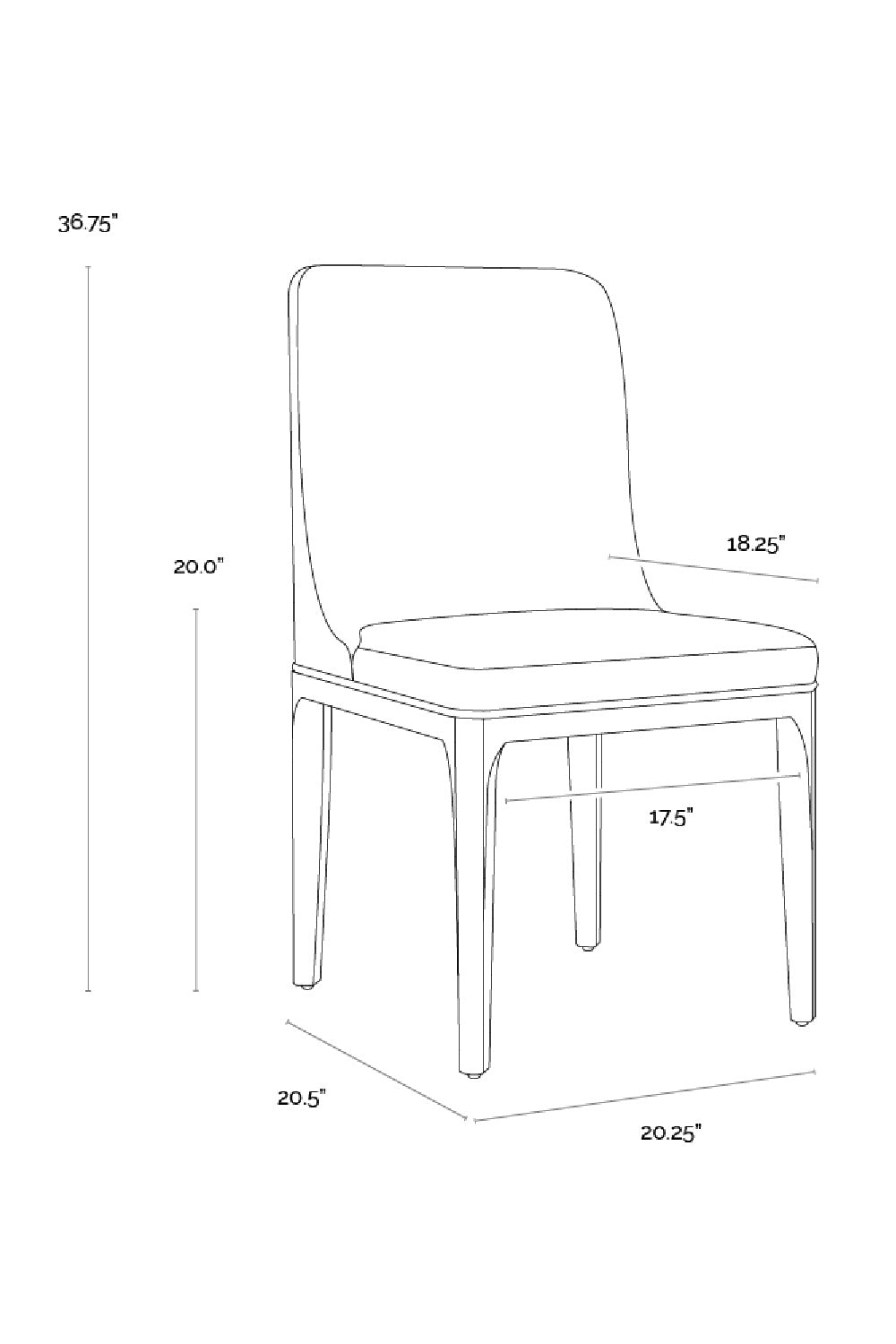 Modern European furniture - Minimalist Upholstered Dining Chair - www.oroa.com | Oroa.com