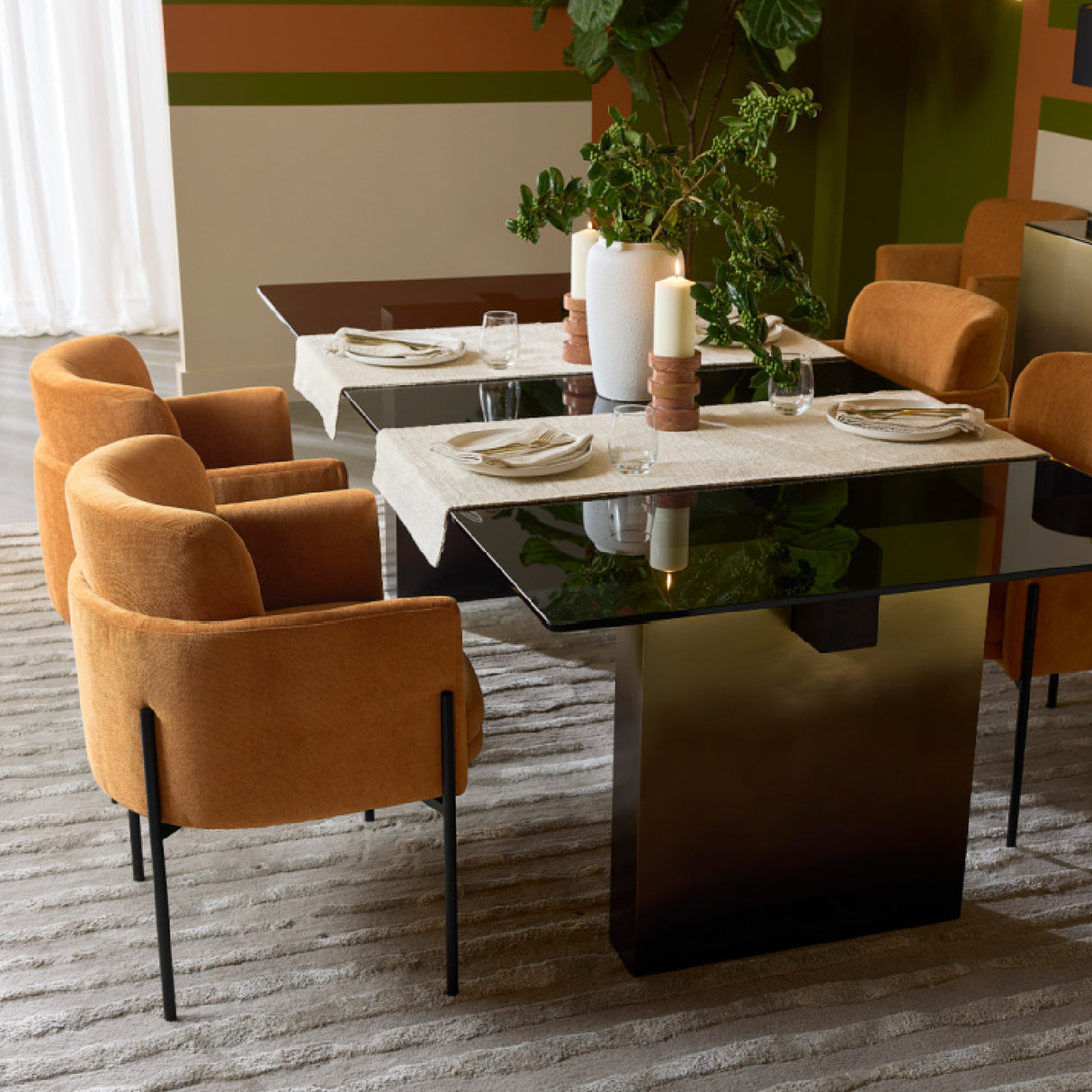 Modern European furniture - Yellow Fabric Dining Armchair - www.oroa.com | Oroa.com