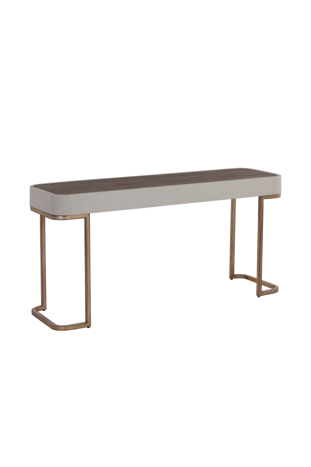 Modern European furniture - Cream Leather 2-Drawer Console Table - www.oroa.com