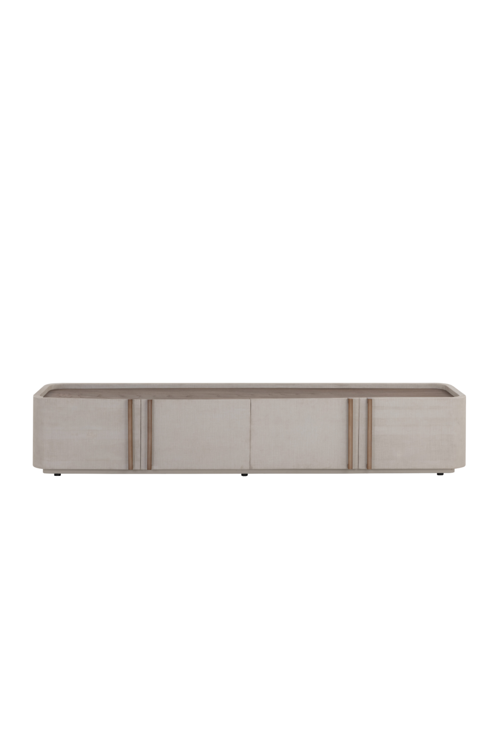 Modern European furniture - Cream Leather 4-Door Storage Cabinet - www.oroa.com | Oroa.com