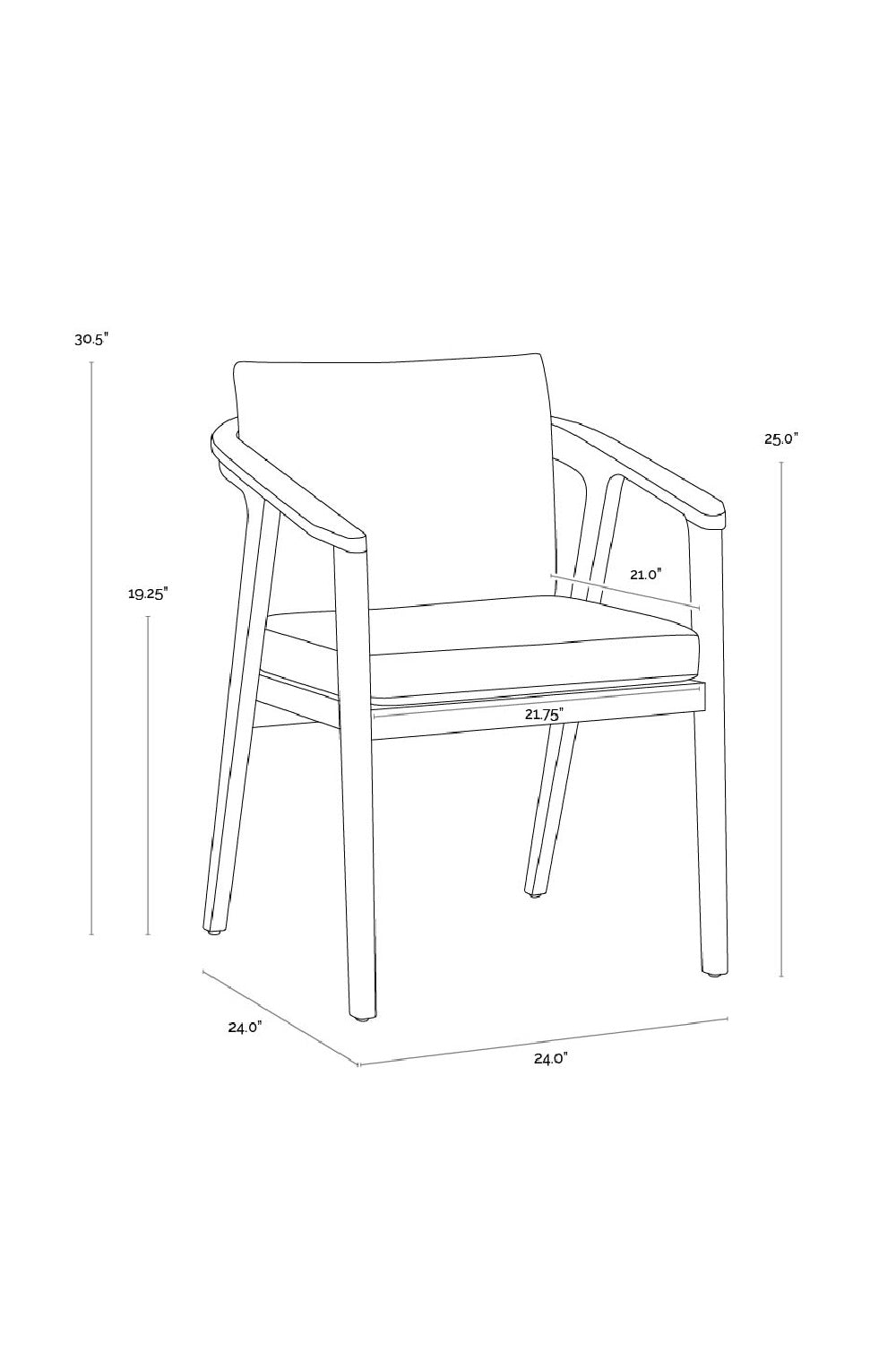 Modern European furniture - Cream Padded Outdoor Dining Chair - www.oroa.com