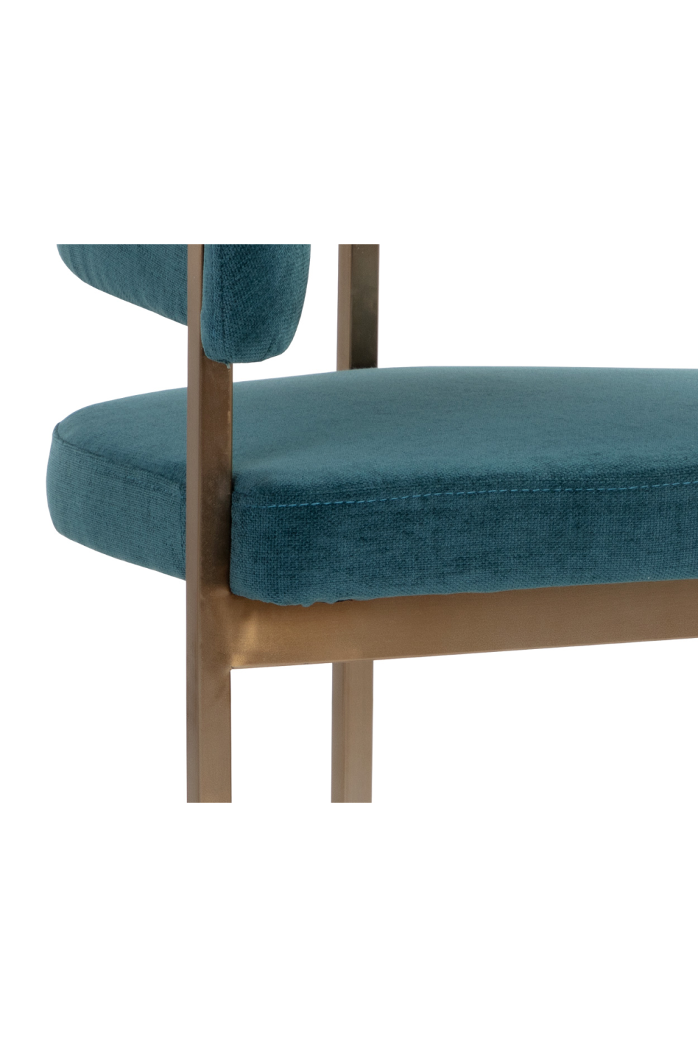 Modern European furniture - Teal Fabric Cantilevered Dining Chair - www.oroa.com | Oroa.com