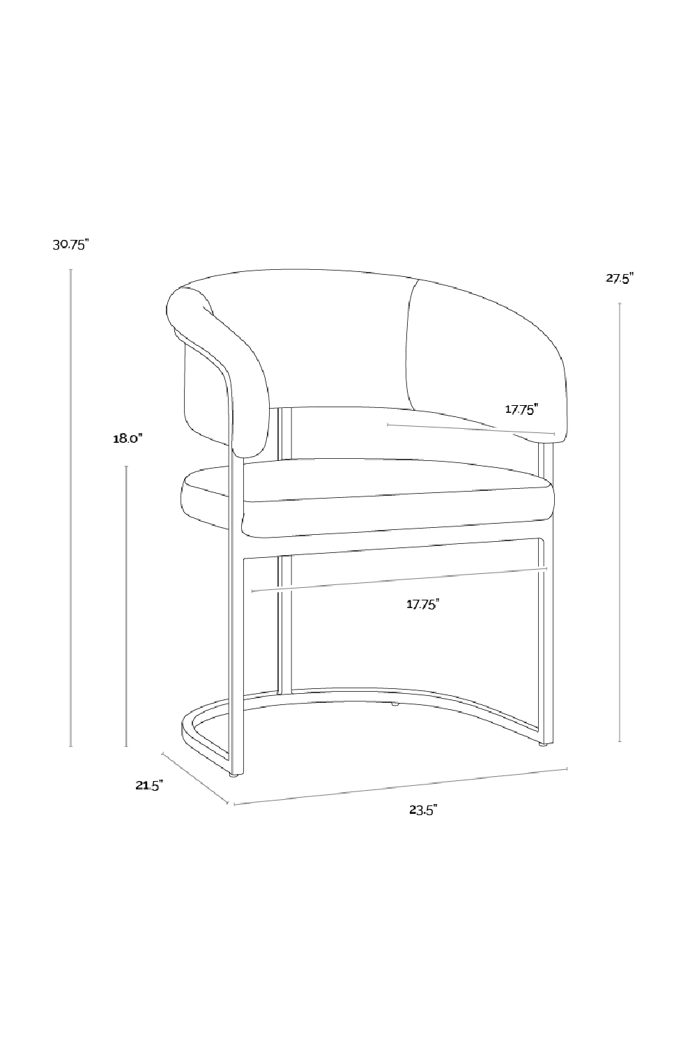 Modern European furniture - Teal Fabric Cantilevered Dining Chair - www.oroa.com | Oroa.com