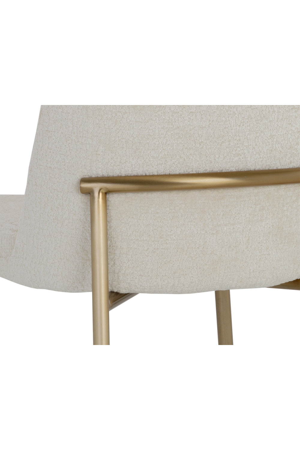 Modern European furniture - Antique Brass Fabric Counter Stool - www.oroa.com | Oroa.com