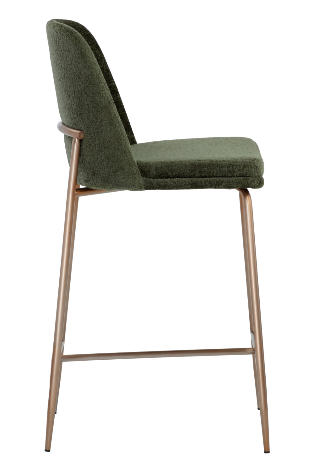 Modern European furniture - Antique Brass Fabric Counter Stool - www.oroa.com | Oroa.com