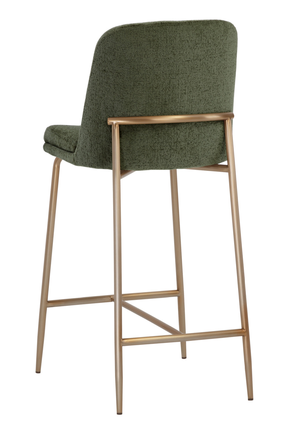 Modern European furniture - Antique Brass Fabric Counter Stool - www.oroa.com | Oroa.com