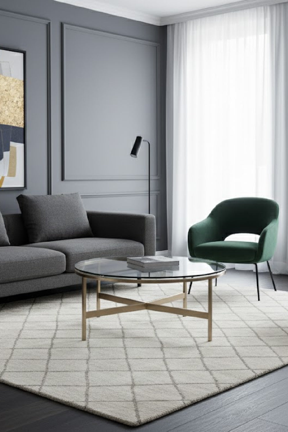 Modern European furniture - Bronze Framed Glass Coffee Table - www.oroa.com | Oroa.com