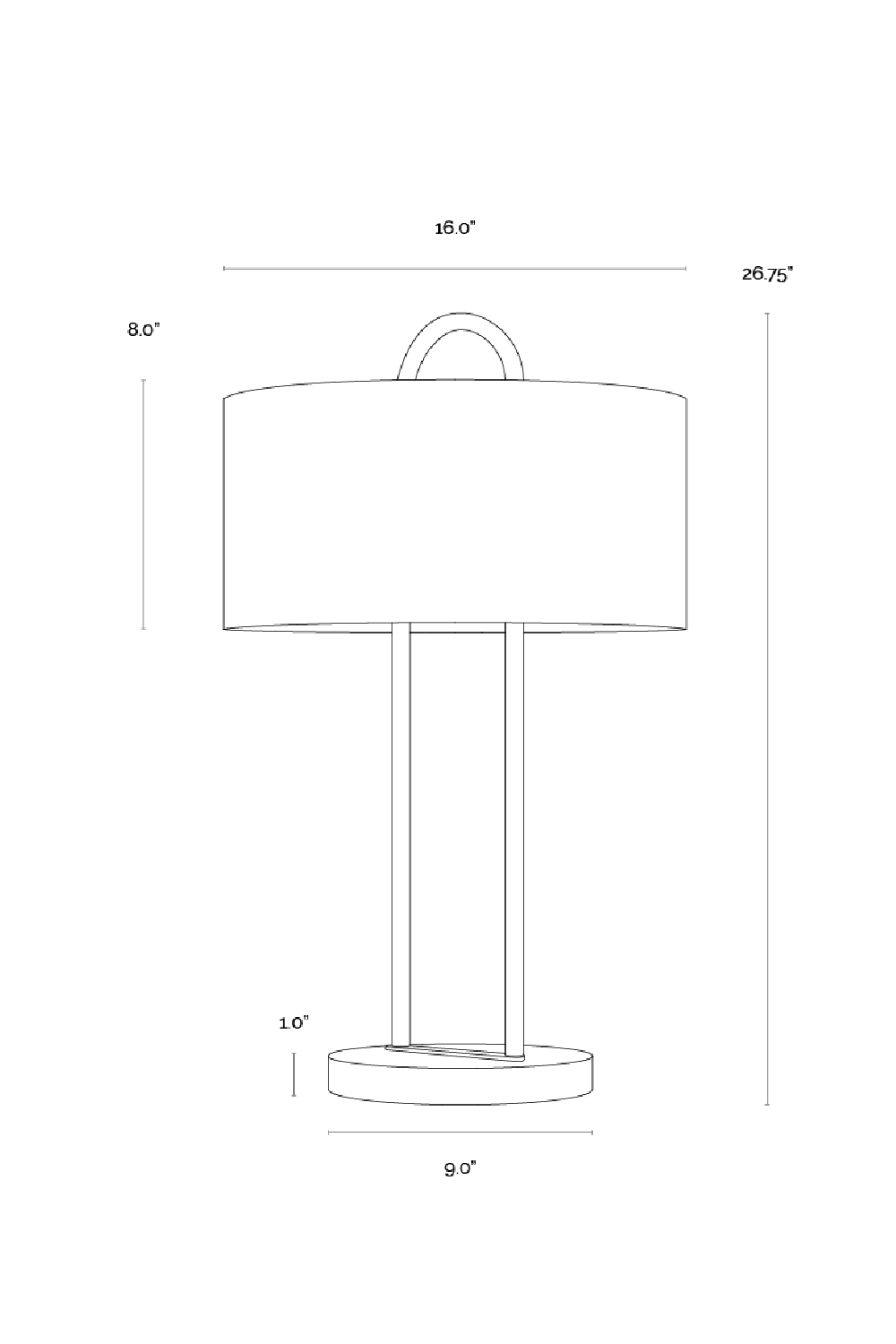 Modern European furniture - Drum Shade Table Lamp - www.oroa.com | Oroa.com