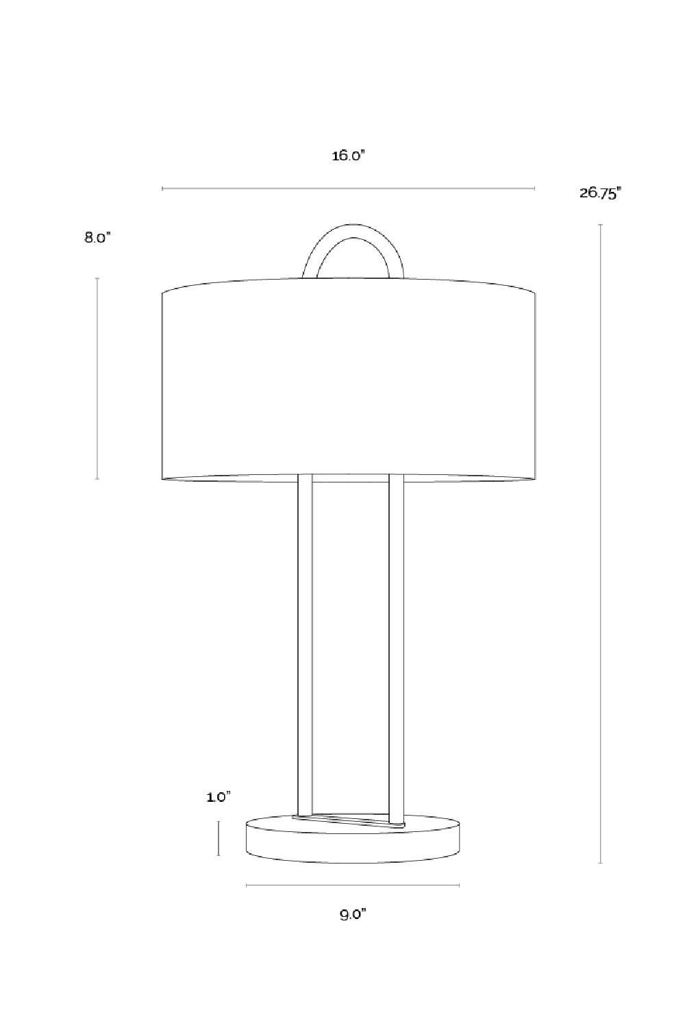 Modern European furniture - Drum Shade Table Lamp - www.oroa.com | Oroa.com