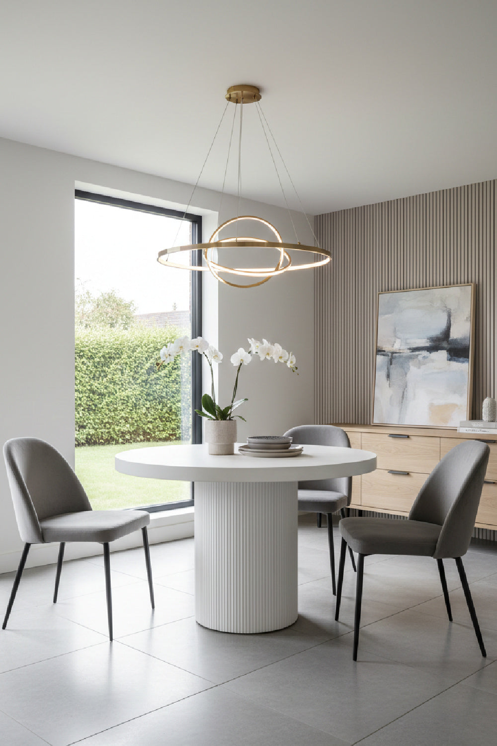 White Concrete Indoor/Outdoor Dining Table | Oroa.com