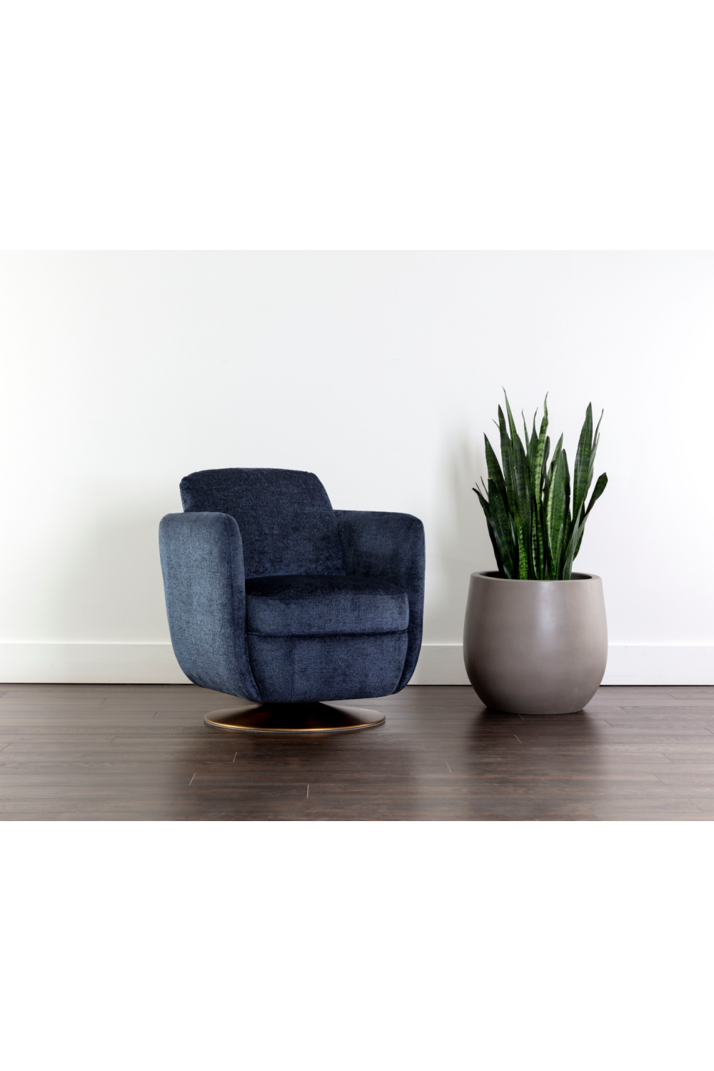 Modern European furniture - Gold Base Swivel Lounge Chair - www.oroa.com | Oroa.com