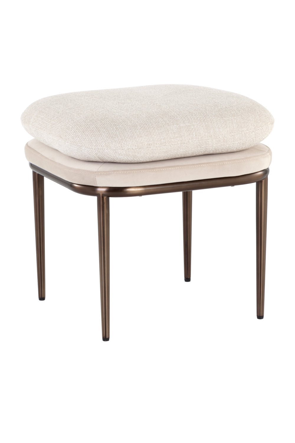 Modern European furniture - Cream Padded Stool - www.oroa.com | Oroa.com