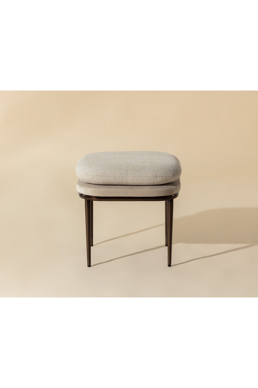 Modern European furniture - Cream Padded Stool - www.oroa.com | Oroa.com