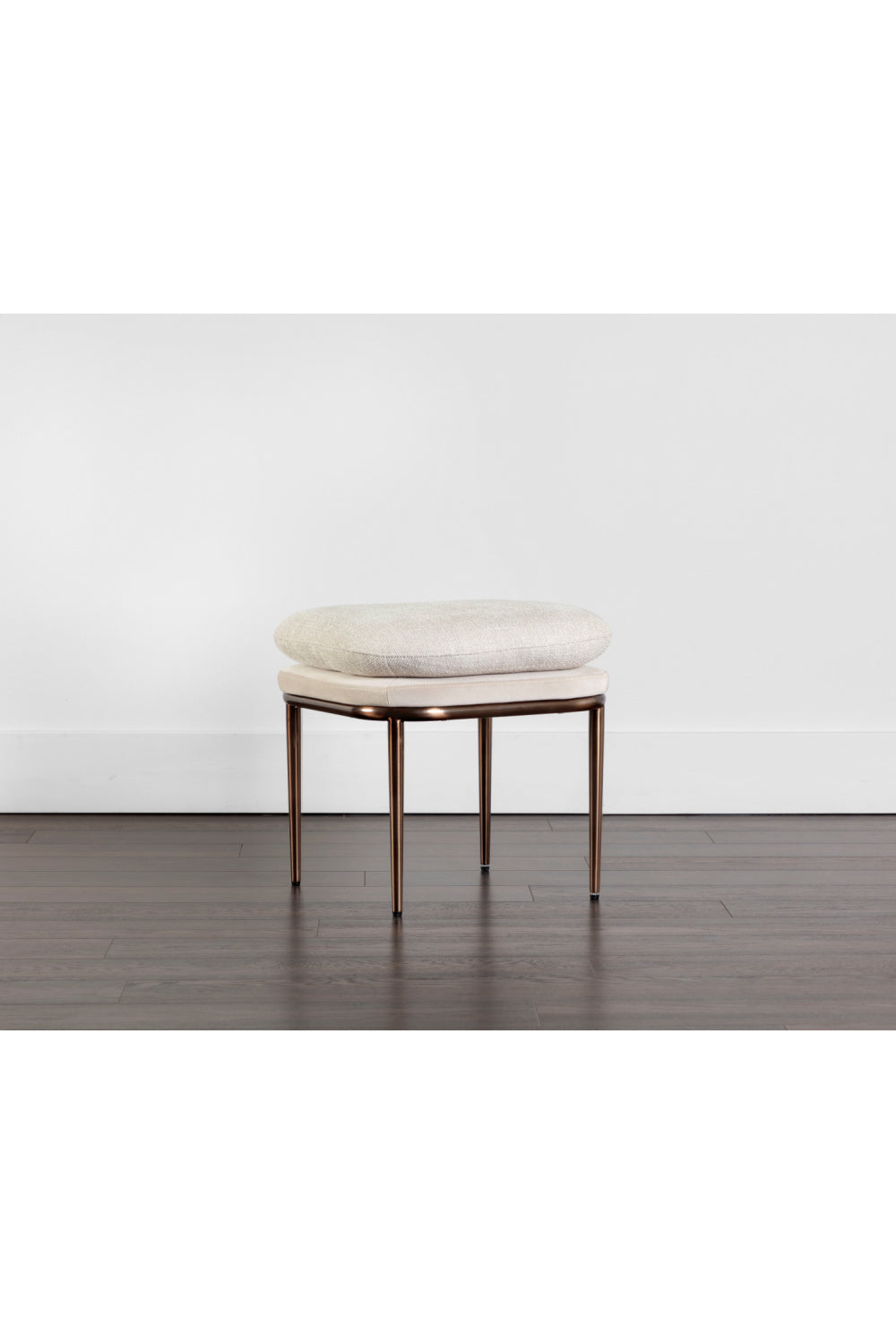 Modern European furniture - Cream Padded Stool - www.oroa.com | Oroa.com