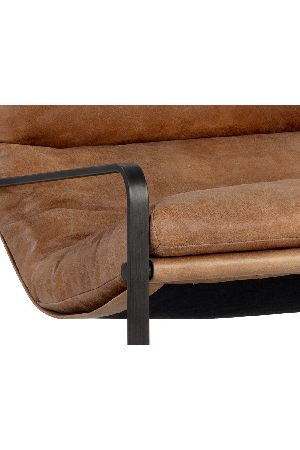 Modern European furniture - Scooped Leather Lounge Chair - www.oroa.com | Oroa.com