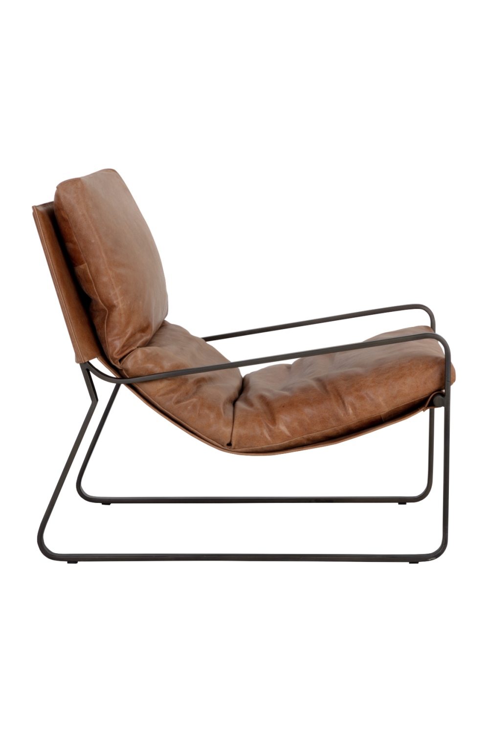 Modern European furniture - Scooped Leather Lounge Chair - www.oroa.com | Oroa.com