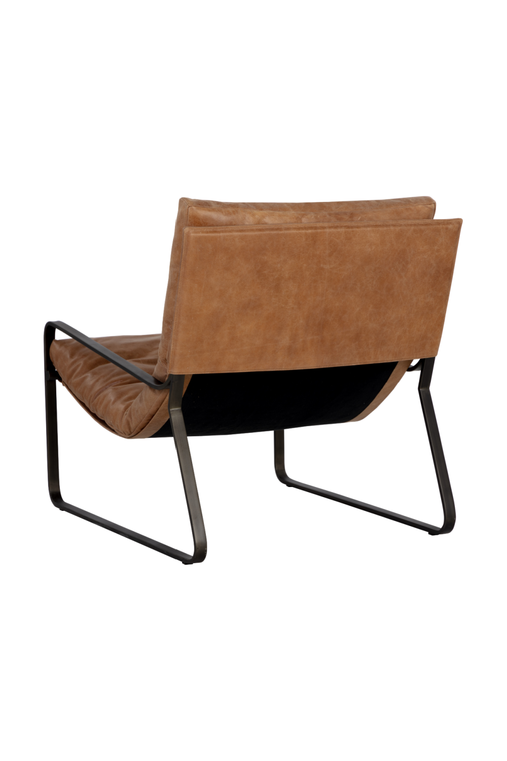 Modern European furniture - Scooped Leather Lounge Chair - www.oroa.com | Oroa.com