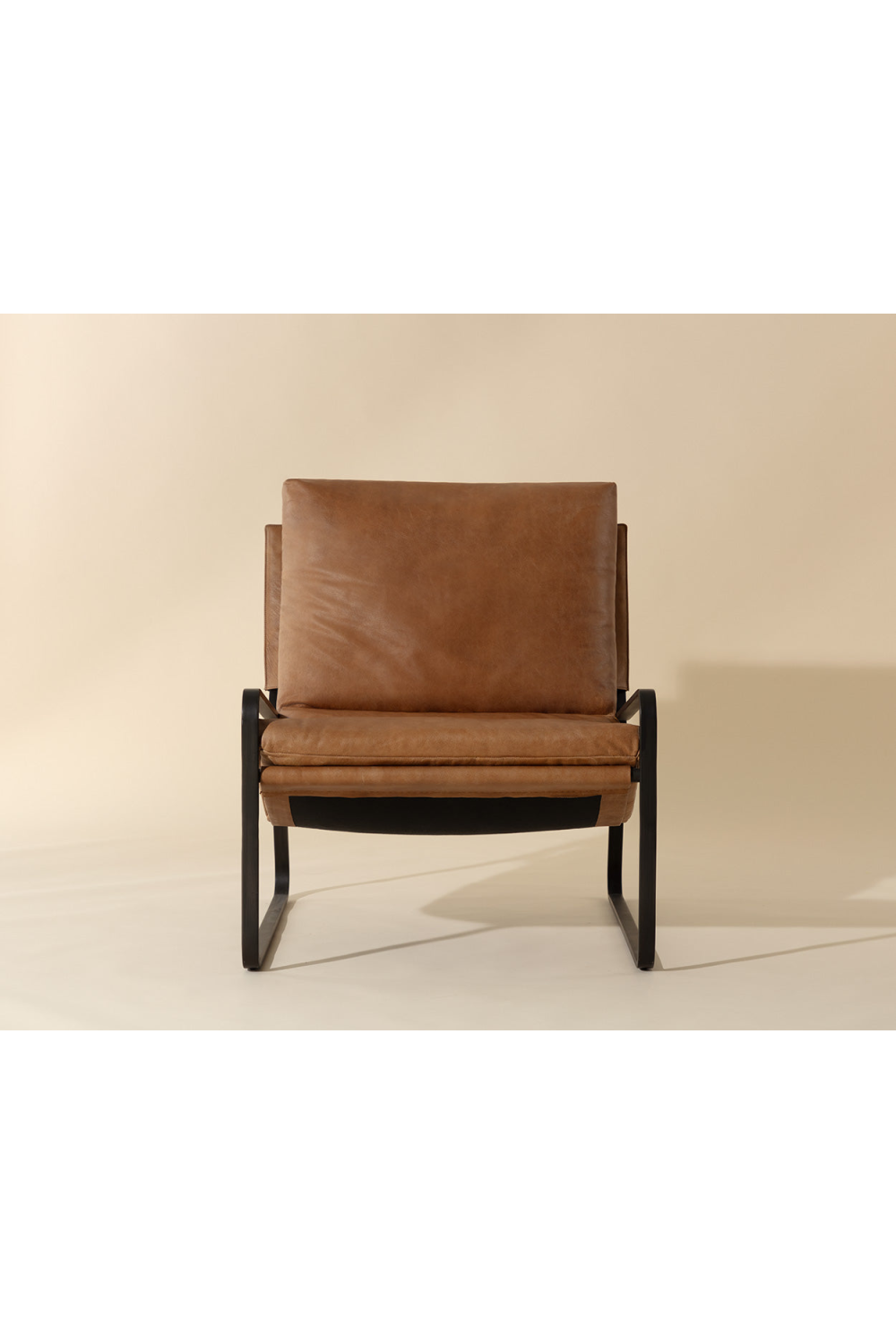 Modern European furniture - Scooped Leather Lounge Chair - www.oroa.com | Oroa.com
