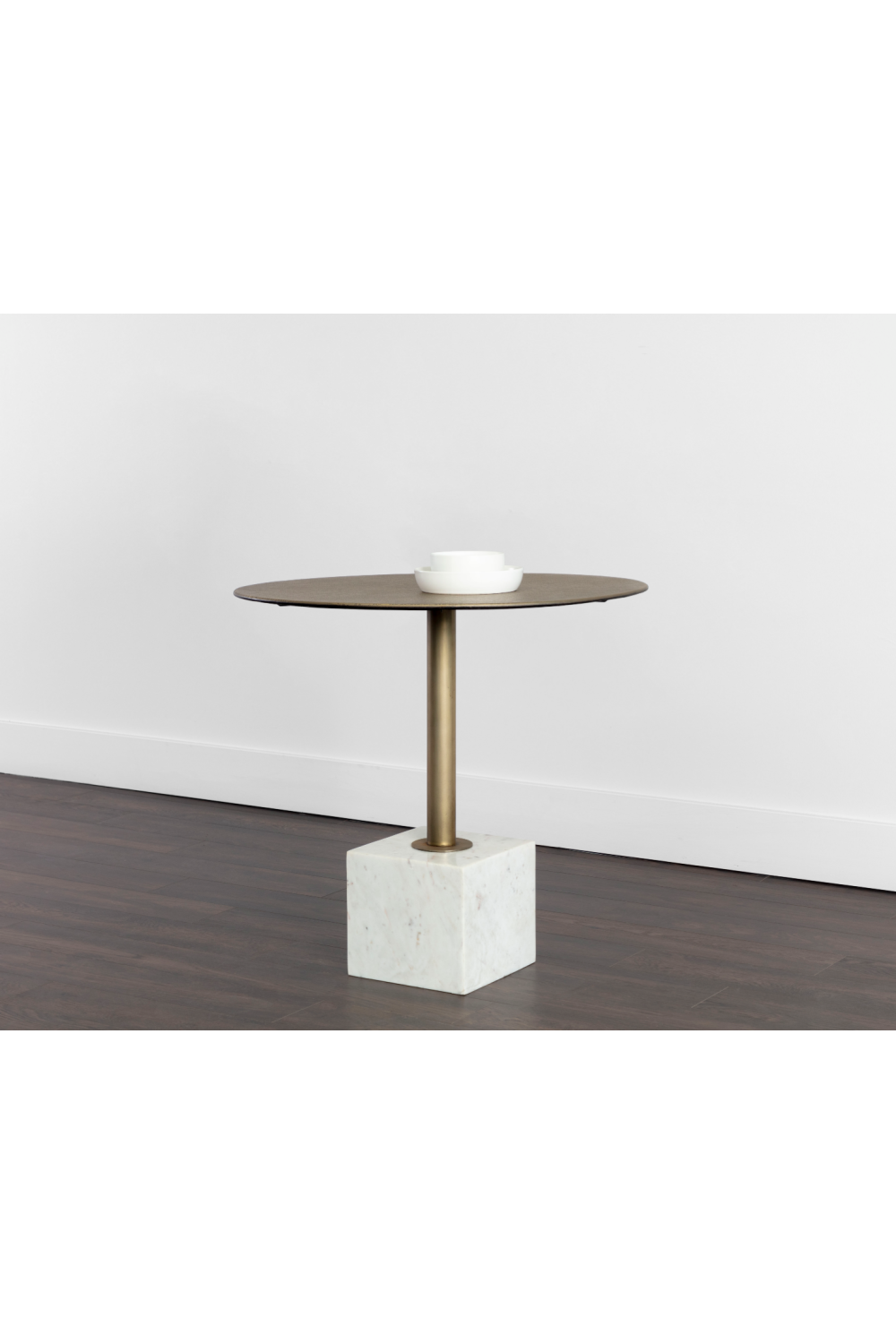 Modern European furniture - Antique Brass Marble Bistro Table - www.oroa.com | Oroa.com