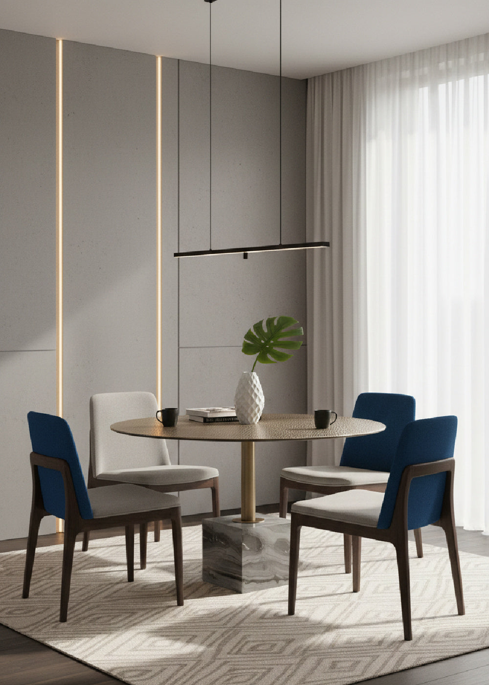 Modern European furniture - Antique Brass Marble Bistro Table - www.oroa.com | Oroa.com