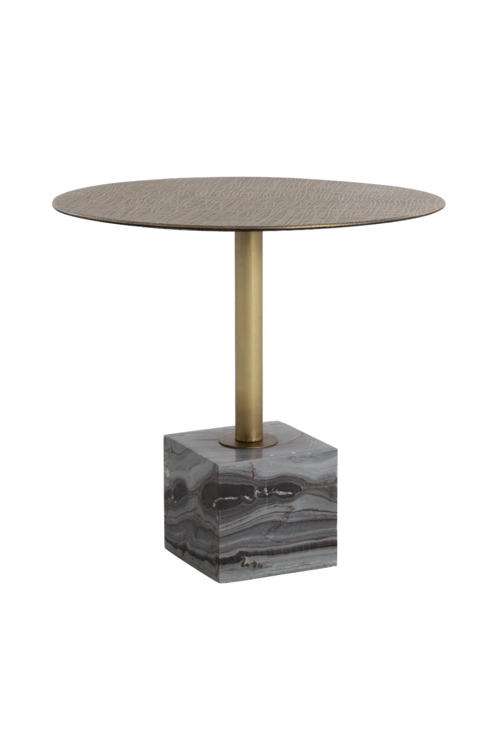 Modern European furniture - Antique Brass Marble Bistro Table - www.oroa.com | Oroa.com