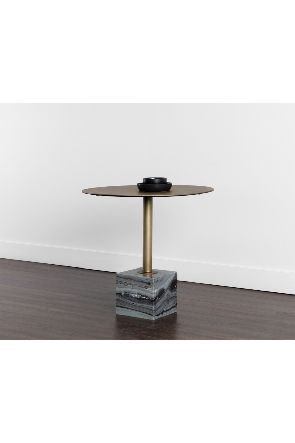 Modern European furniture - Antique Brass Marble Bistro Table - www.oroa.com | Oroa.com