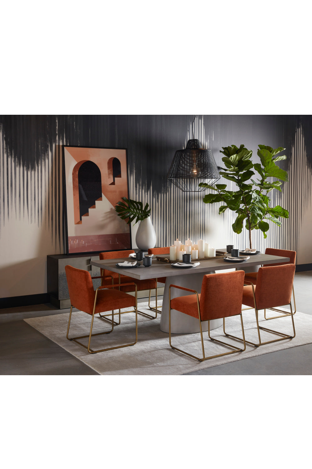 Modern European furniture - Gray Indoor/Outdoor Dining Table - www.oroa.com