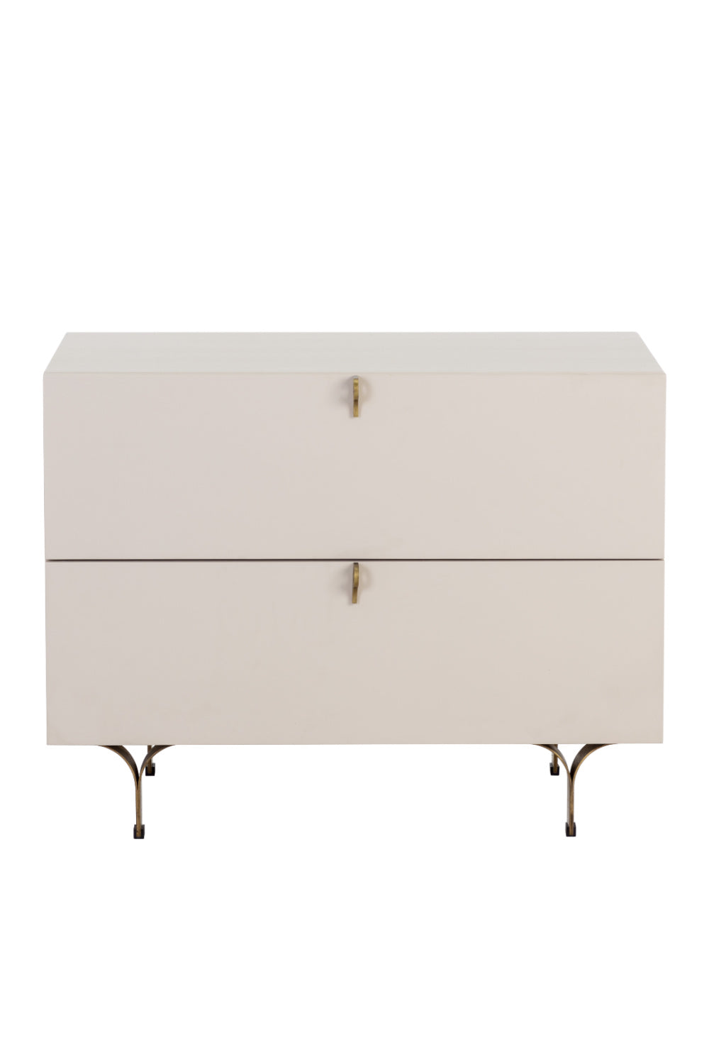 Modern European furniture - Cream Wood 2-Drawer Nightstand - www.oroa.com | Oroa.com