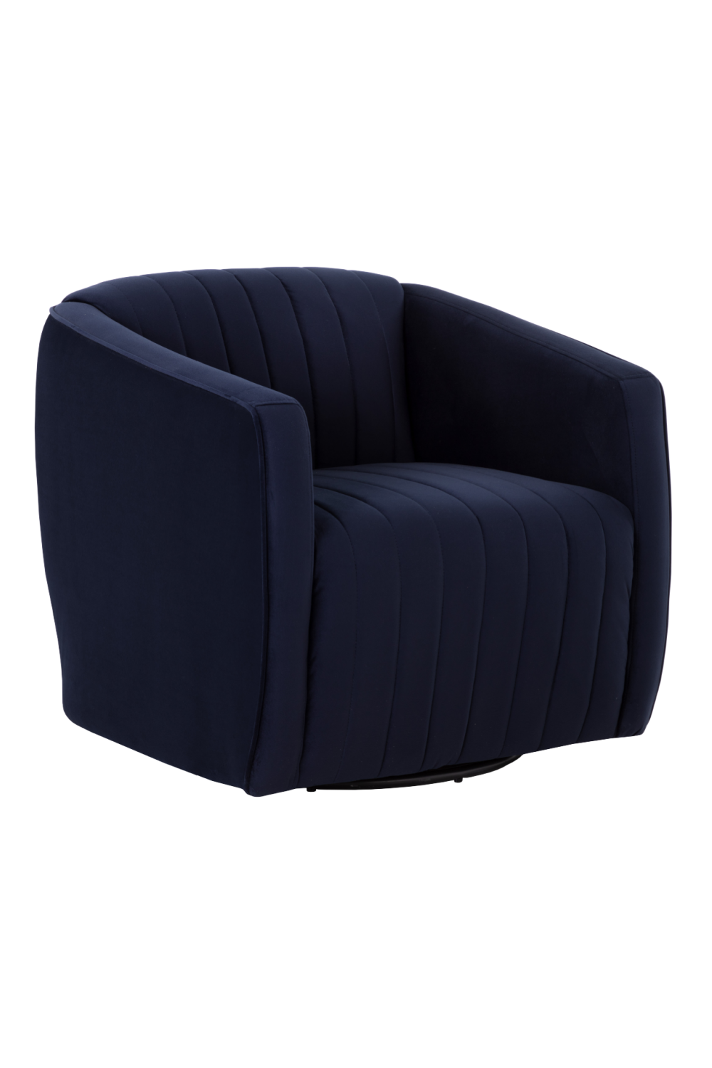 Modern European furniture - Channel Tufted Swivel Lounge Chair - www.oroa.com | Oroa.com