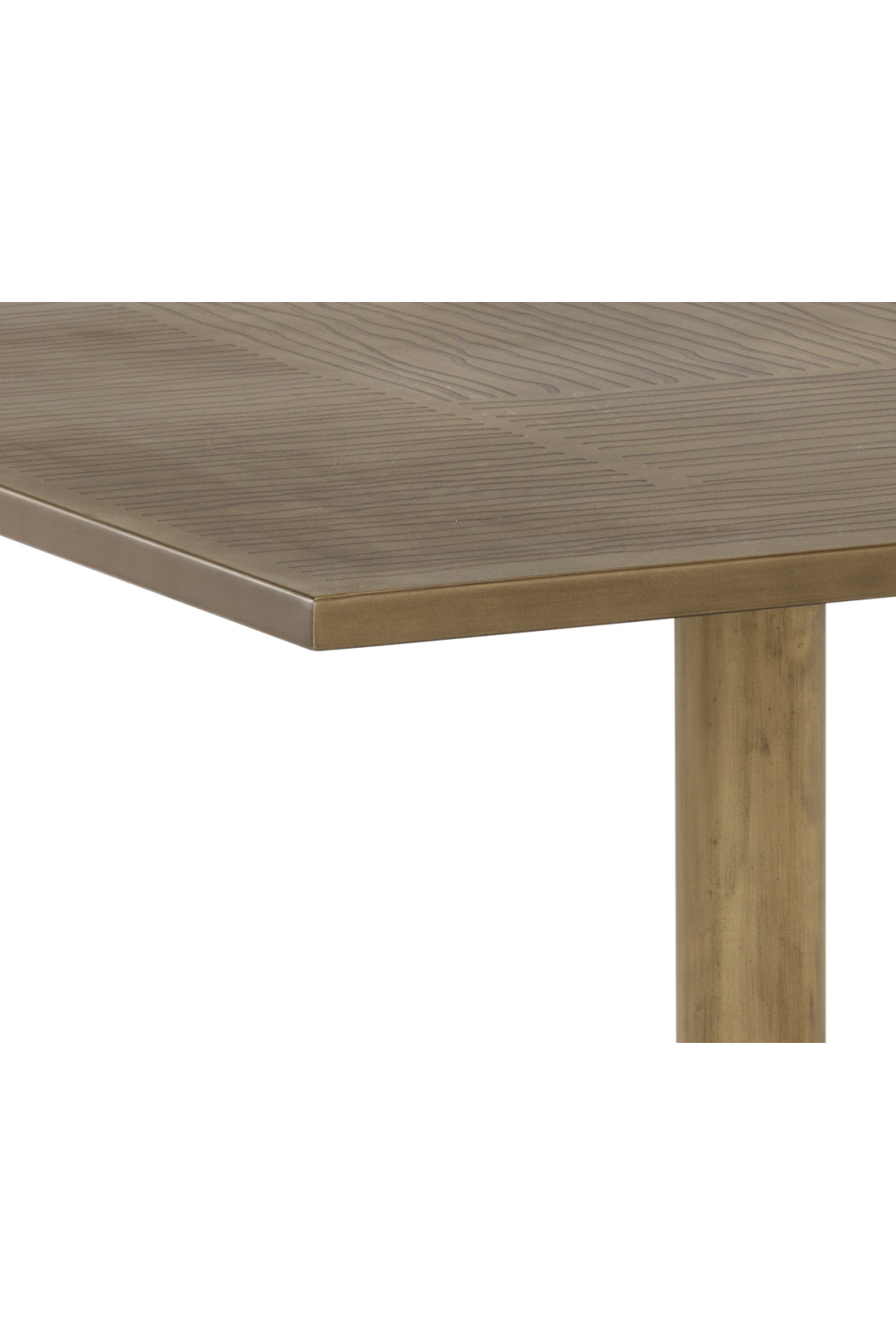 Modern European furniture - Antique Brass Square Bistro Table - www.oroa.com