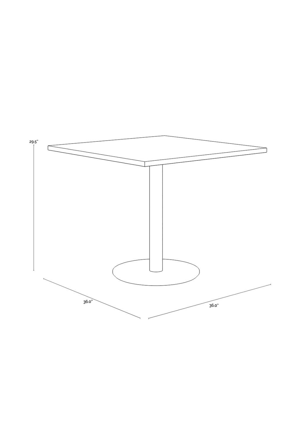 Modern European furniture - Antique Brass Square Bistro Table - www.oroa.com