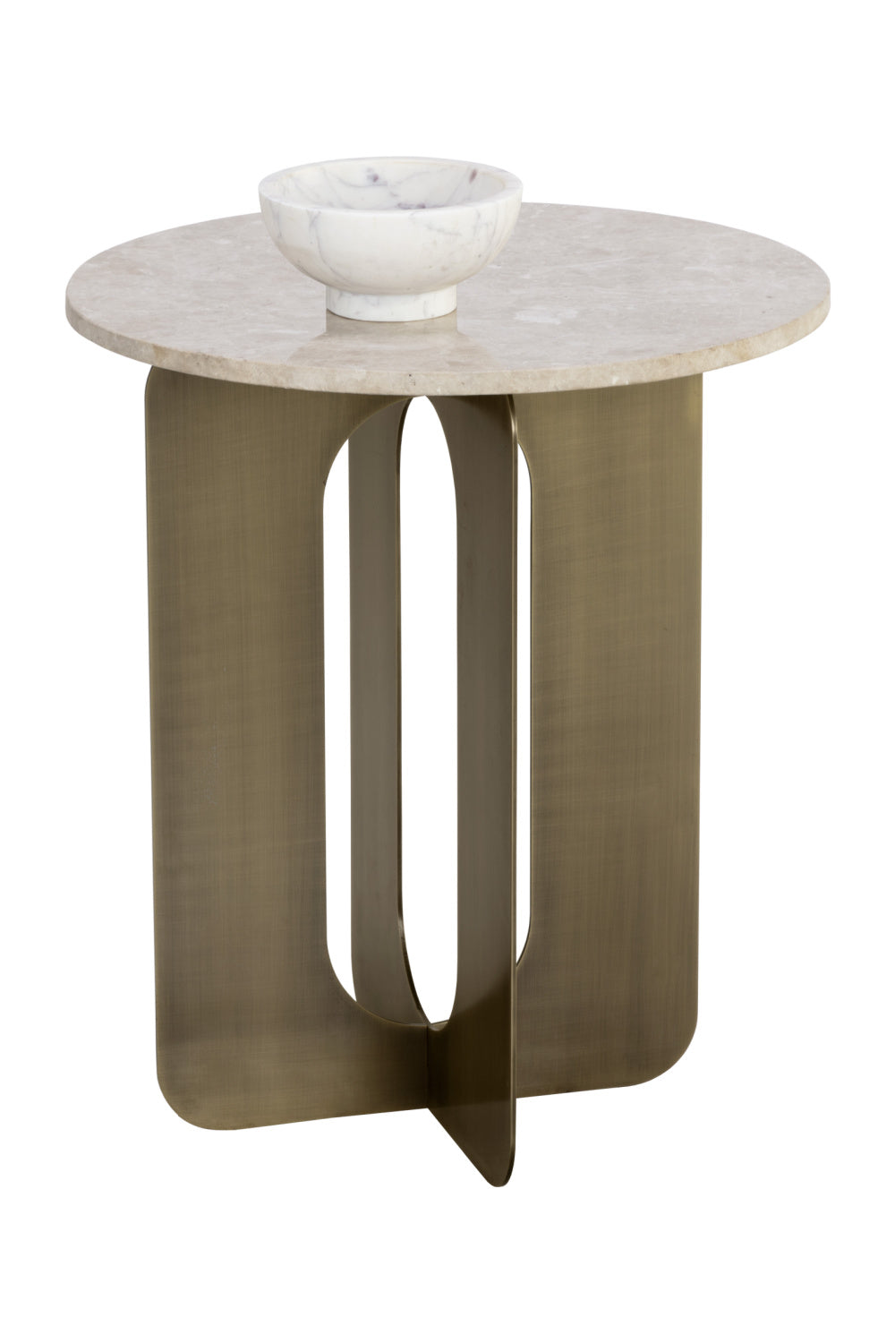 Modern European furniture - Gray Marble Round End Table - www.oroa.com | Oroa.com