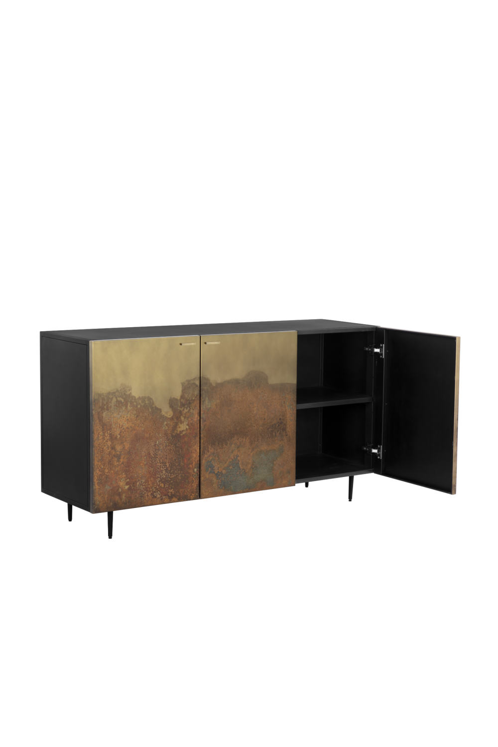 Modern European furniture - Ombre Antique Brass 3-Door Sideboard - www.oroa.com | Oroa.com