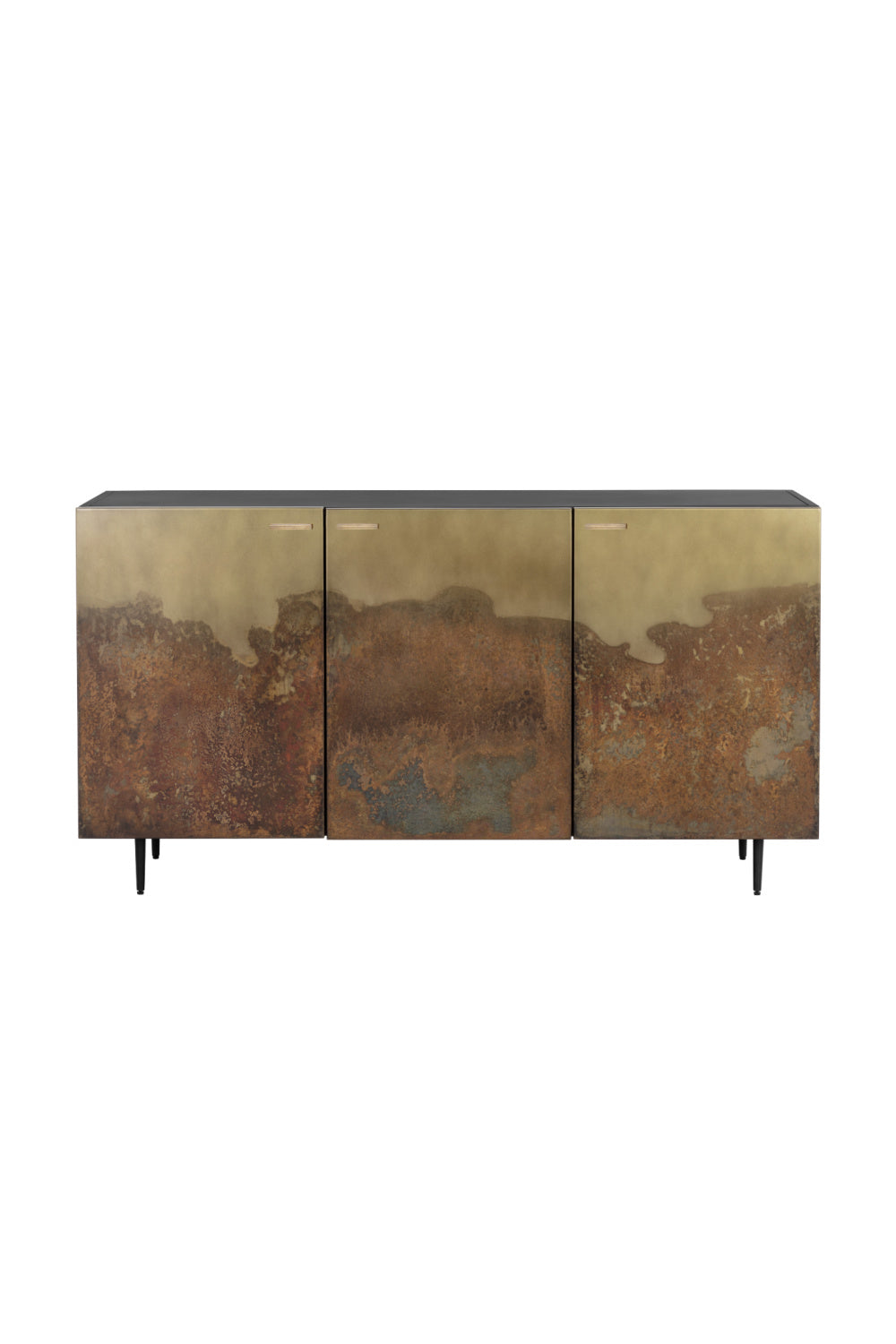 Modern European furniture - Ombre Antique Brass 3-Door Sideboard - www.oroa.com | Oroa.com