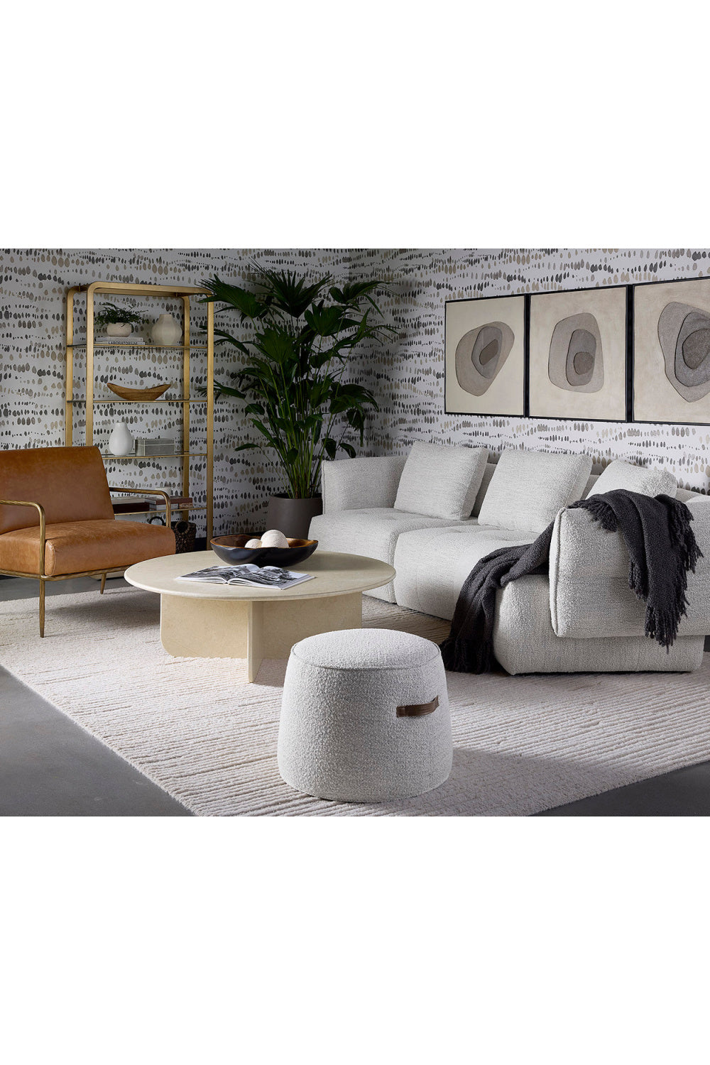 Modern European furniture - Ottoman with Decorative Handles - www.oroa.com | Oroa.com
