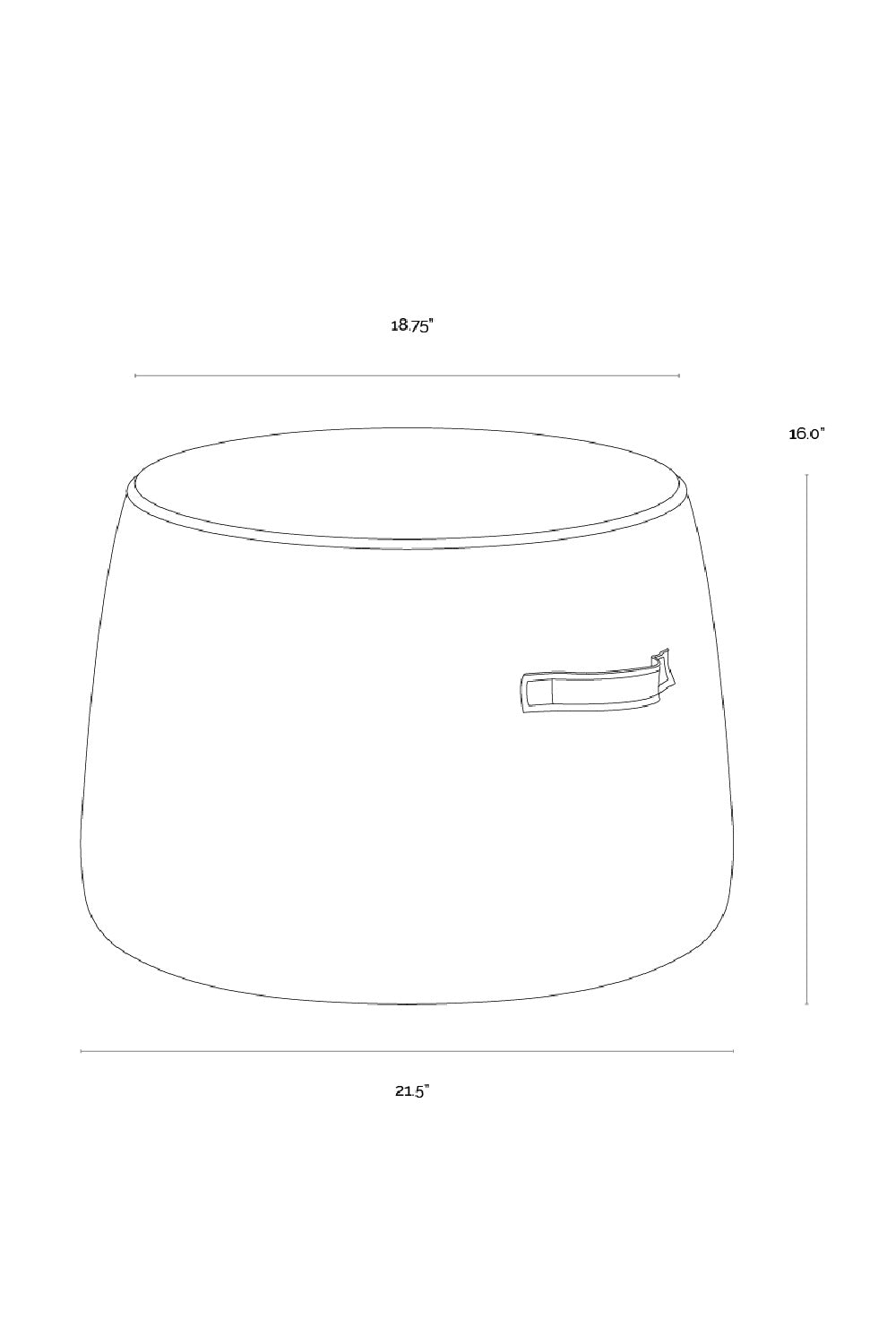 Modern European furniture - Ottoman with Decorative Handles - www.oroa.com | Oroa.com