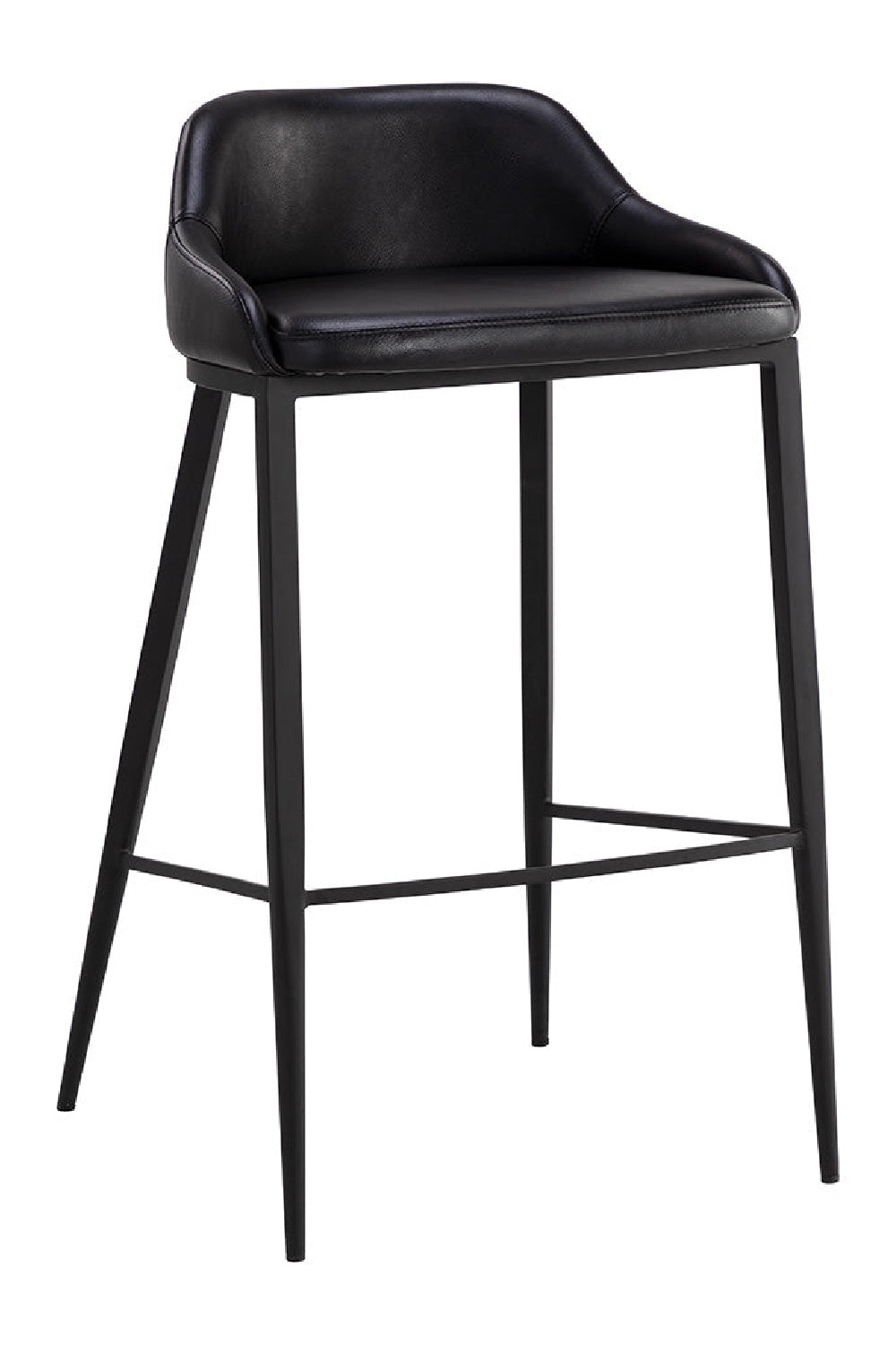 Modern European furniture - Low-Back Leather Look Bar Stool - www.oroa.com