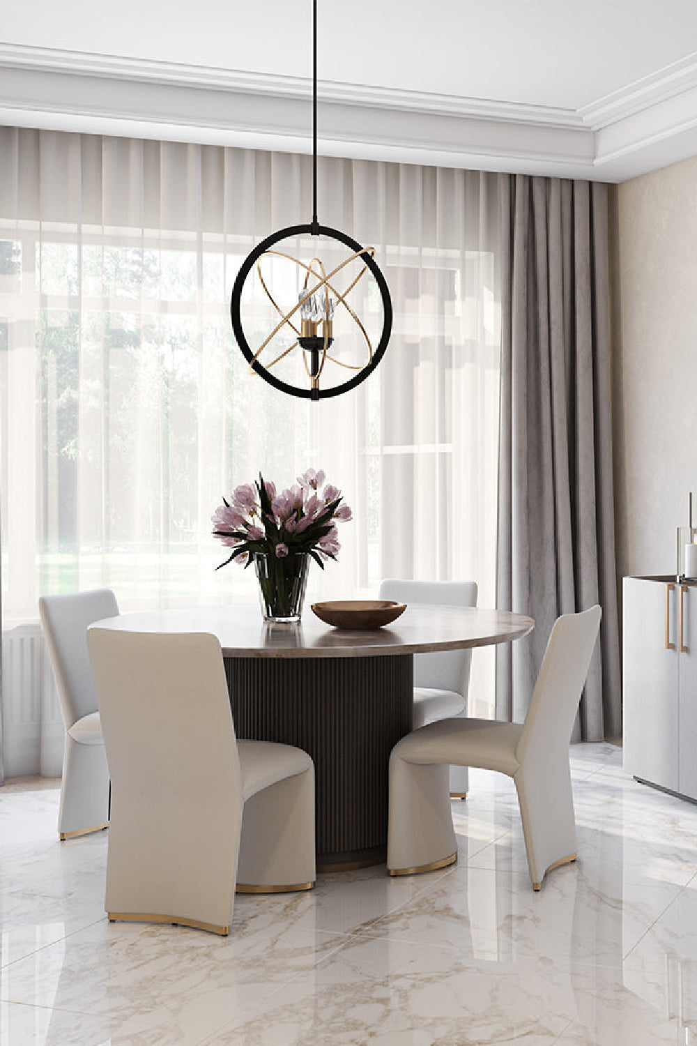 Modern European furniture - Fabric Upholstered Modern Dining Chairs (2) - www.oroa.com | Oroa.com
