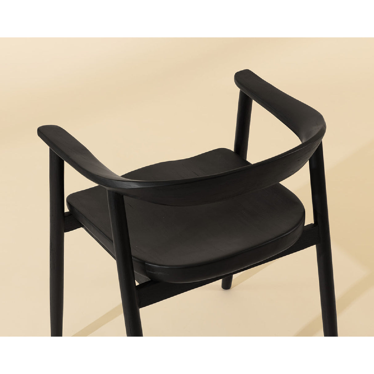 Modern European furniture - Black Acacia Wood Dining Armchair - www.oroa.com | Oroa.com