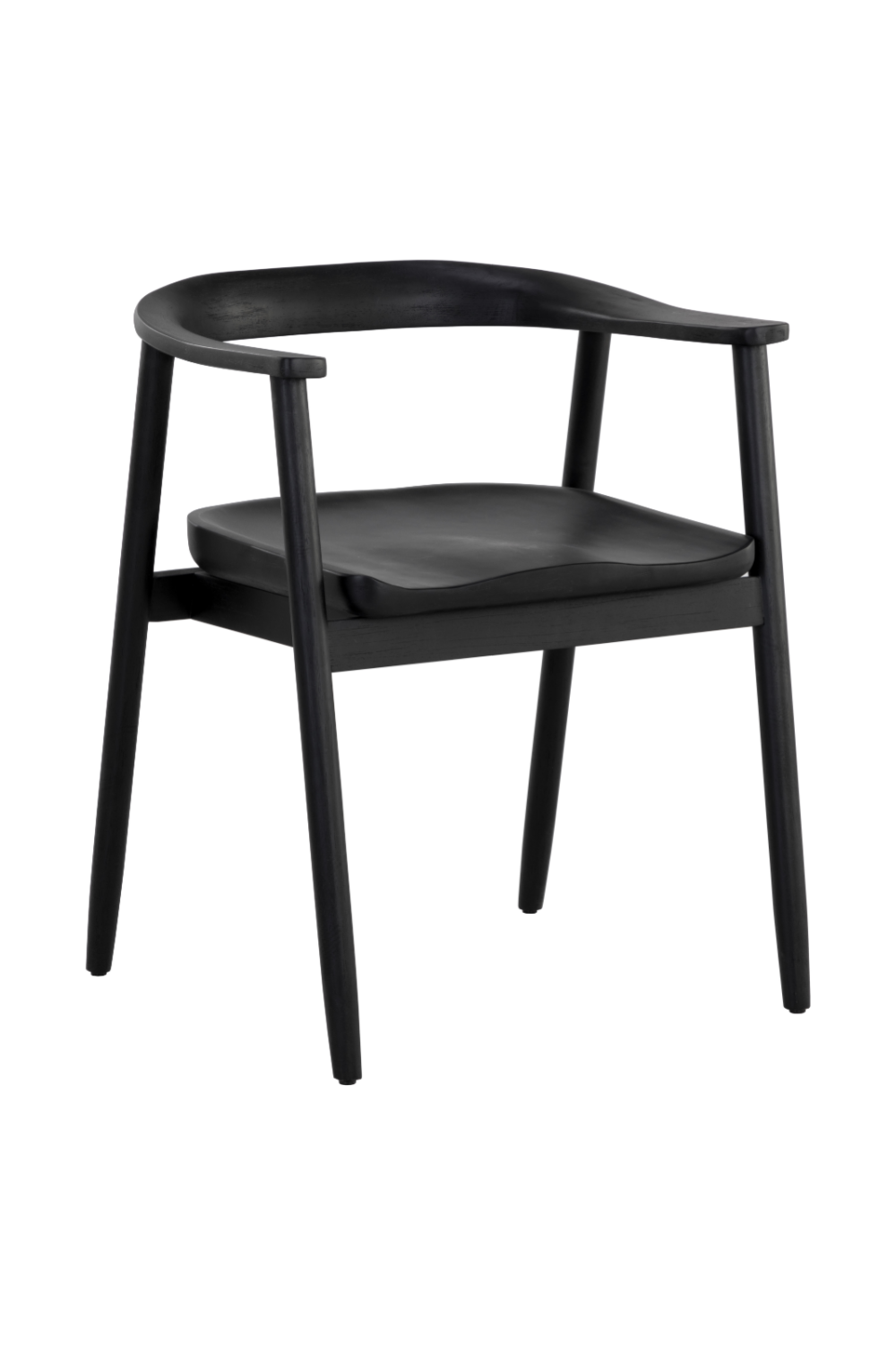 Modern European furniture - Black Acacia Wood Dining Armchair - www.oroa.com | Oroa.com